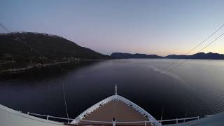 An evening sail in Hardangerfjorden in Norway on the Viking Sea [upl. by Studnia928]