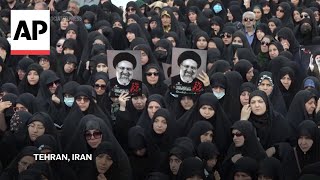 Supporters in Tehran mourn death of Iranian President Ebrahim Raisi [upl. by Neeham]