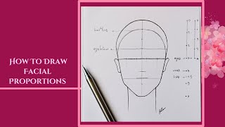 How To Draw Facial Proportions  Drawing a Basic Face Shape  Drawing Tutorial [upl. by Ellinej]