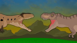 T Rex vs Giganotosaurus  EPIC DINOSAUR BATTLE  Jurassic World Dominion Animation [upl. by Sices]