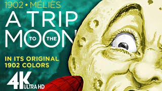 4K Restored  A Trip to the Moon🎬HD Colorized Full MovieAdventure Fantasy1902 月球旅行记Georges Méliès [upl. by Yort]