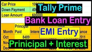 LOAN REPAYMENT ENTRY in TALLY PRIME  टैली प्राइम में लोन के किस्त की एंट्री कैसे करें [upl. by Otilia262]