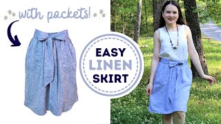 How to sew Aline skirt with 3 simple measurements and NO ZIPPER Easy sewing and drafting tutorial [upl. by Libbi712]