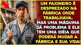 Faxineiro HUMILHADO Tem IDEIA Brilhante e SURPREENDE Toda a Fábrica  História de Superação [upl. by Daniala]