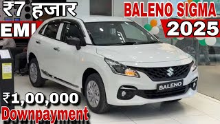 NEW Baleno Emi offers  DISCOUNT  NEW PRICE  NEW MARUTI SUZUKI BALENO SIGMA BASE MODEL Details🔥 [upl. by Kcirddet]