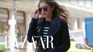 A Day In the Life of Gigi Hadid  Harpers BAZAAR [upl. by Glogau601]