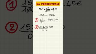 La percentuale Come calcolare il 15 di 300 euro [upl. by Yssis]