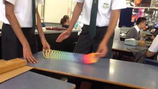 Slinky experiment on waves [upl. by Iinden]