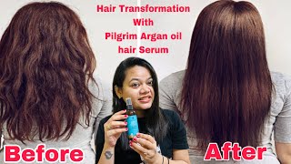 Transform your Hair with Pilgrim Argan Oil Hair Serum Before and After Results [upl. by Rabka]