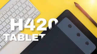 Huion H420 Drawing Tablet REVIEW  What I Use For My Animations [upl. by Ainoda]