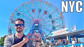 Coney Island Brooklyn  NYCs MOST FAMOUS Beach amp Boardwalk  Things To Do amp Eat [upl. by Ardena440]