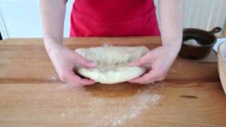 Shaping a batard or torpedo shaped loaf of bread [upl. by Aelgna264]