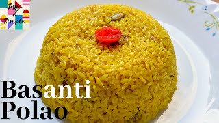 Basanti Polao Recipe  Traditional Bengali Misti Polao  Veg Pulao Recipe  Tasty and Simple [upl. by Katine]