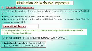 La fiscalité internationale  les méthodes délimination de la double imposition  limputation [upl. by Yreffej]