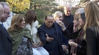 Pranzo di Natale di Berlusconi con i vertici di Forza Italia il video [upl. by Bently929]