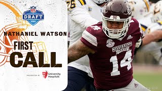 LB Nathaniel Watson gets The Draft Call at No 206 Overall  Cleveland Browns [upl. by Dygert990]