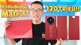 Mở hộp HUAWEI Mate XT Ultimate  điện thoại gập 3 đầu tiên thế giới giá 120 triệu [upl. by Giess]