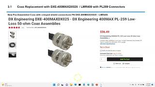 Coax Investigation RG 8 U and LMR400 Swap Out and Test Data [upl. by Lemmie]