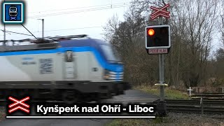 Železniční přejezd ▪ Kynšperk nad Ohří  Liboc  1512023 [upl. by Tosch]