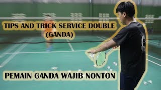 Tips amp trik service pendek untuk pemain ganda service double badminton training [upl. by Radburn]