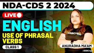 NDACDS 2 2024 Exam English Live  Use of Phrasal Verbs  Class 1 [upl. by Grannias]