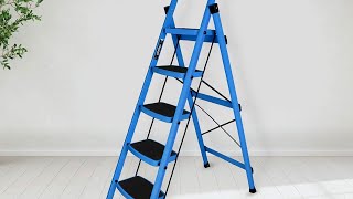 Plantex 5Step Foldable Ladder for Home  AntiSkid Strong Steel Steps with 5Year Warranty [upl. by Ellocin]