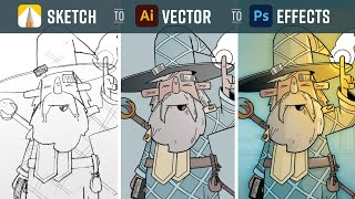 Adobe Illustrator for Beginners  Sketch to Vector Tutorial [upl. by Llednahs602]