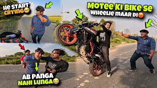 MOTUUUU KII BIKE SE WHEELIEEEE Maarrrr Diiii😂HE START CRYING😨KAWA H2R LAUNCH 2024 [upl. by Oreste]