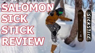 Salomon SickStick Snowboard Review  Japan Treeriding [upl. by Nosdivad292]