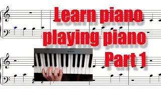 Learn piano playing piano in 10 min Part 1 Your first piano lesson Apprendre le piano [upl. by Neneek969]