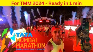 1st Time Marathoners  Get Ready for TATA MUMBAI MARATHON 2024 Aisas Largest Marathon in 1min tmm [upl. by Syverson]