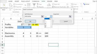 Solving 2 variables 2 constraints using Excel Solver [upl. by Delgado615]