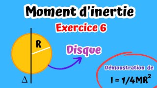 moment dinertie 6 Etablissement du moment dinertie dun disque par rapport à son diamètre [upl. by Aicemaj]