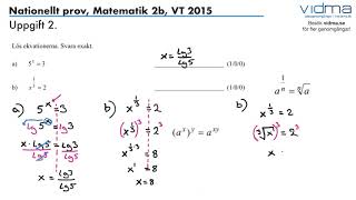 Matematik 2b Nationellt prov VT 2015 Del B [upl. by Perot745]