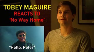 Tobey Maguire REACTS to Spiderman No Way Home Trailer [upl. by Ailehs]