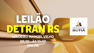 LEILÃO DETRAN RS  09102024  LEILOEIRO MANOEL VELHO [upl. by Ainirtak]