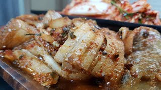 먹방창배tv 집밥 어머니손맛 순살갈치조림 겉절이 흰쌀밥 가즈아 Braised Cutlassfish eating show mukbang asmr copy [upl. by Sirad]