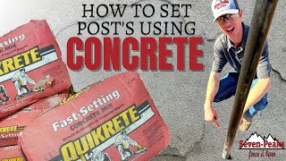 HOW TO SET POSTS USING CONCRETE  WITHOUT MIXING [upl. by Seta]