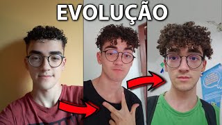 EVOLUÇÃO DO MEU CABELO CACHEADO MASCULINO  1 ano e 4 meses de crescimento 3b3c [upl. by Dickens240]