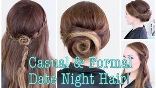 Rosette Hairstyles 1 Half updo and 1 Updo [upl. by Trela]