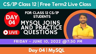 Free Live Class  Day 04  Python Class 12  MySQL [upl. by Walston]