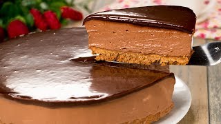 La più bella e deliziosa cheesecake alla nutella senza forno È geniale  SaporitoTV [upl. by Ainolopa]