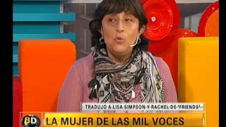 La voz de Lisa Simpson en Baires Directo  Telefe Noticias [upl. by Maillil563]