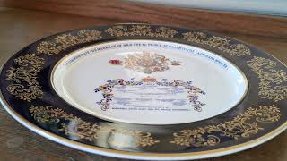 Aynsley Bone China Plate1981 Price Charles amp Lady Diana Spencer Marriage [upl. by Milo]