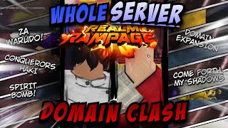 The WHOLE SERVER tries to DOMAIN CLASH In Realm Rampage [upl. by Zakarias]