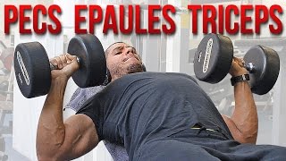 Pectoraux Epaules Triceps  Programme MUSCULATION Hors saison [upl. by Neelya]