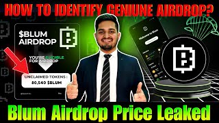 Blum Airdrop Price Leaked  Blum Listing Date and Price  Blum Airdrop Withdraw Now Bank [upl. by Dody]