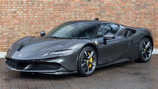 2020 Ferrari SF90 Stradale  Grigio Silverstone  Walkaround amp Interior [upl. by Aierdna]