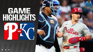 Phillies vs Royals Game Highlights 82324  MLB Highlights [upl. by Ahsekel519]