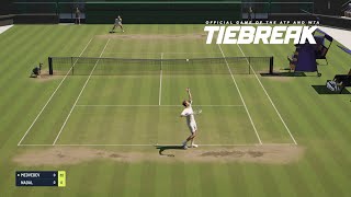 TIEBREAK  Daniil Medvedev Vs Rafael Nadal I Wimbledon I Expert Difficulty PS5 [upl. by Shalom901]